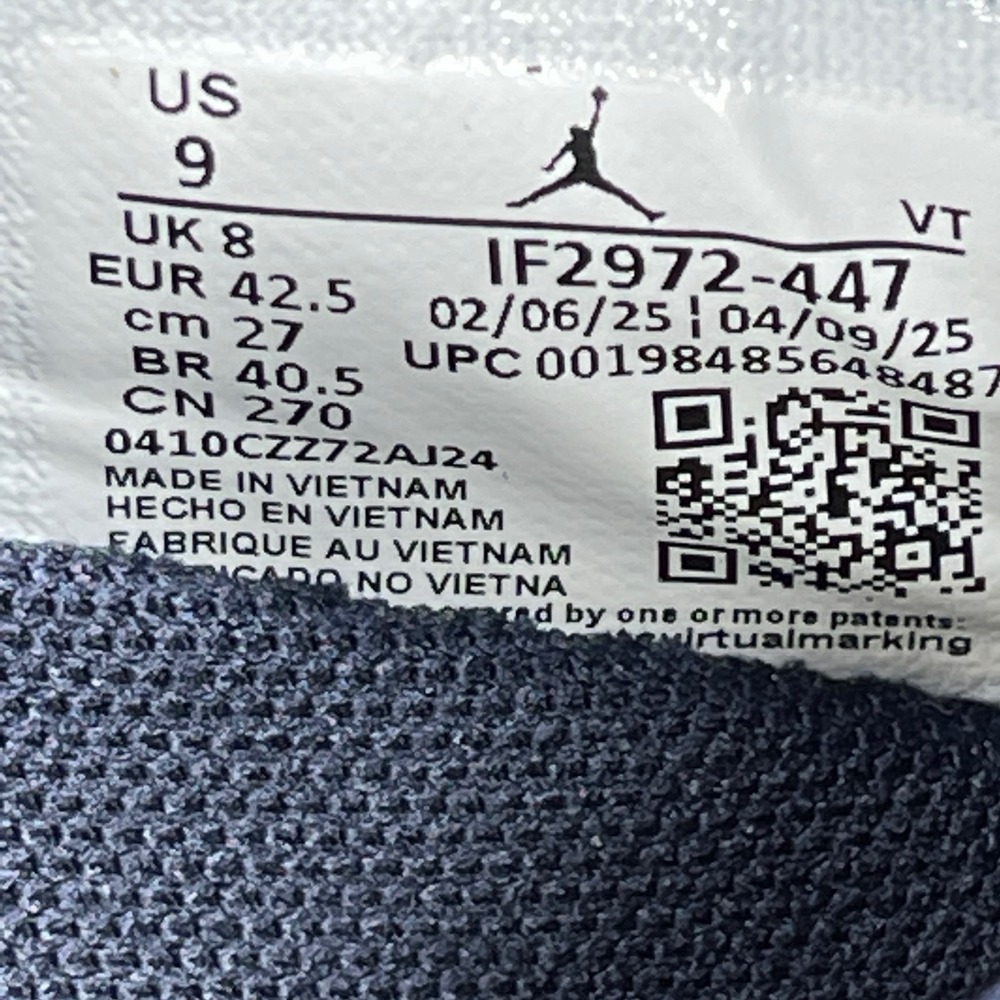Jordan Zoom Tenacity 88 Size 9 Navy Michigan Wolverines Cement Shoes IF2972-447 - Picture 4 of 9